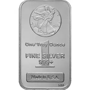 1 oz Silver Bar Walking Liberty Highland Mint
