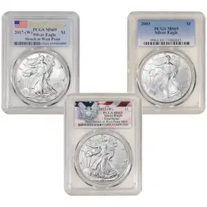 1 oz American Silver Eagle PCGS MS69 Years of Our Choice