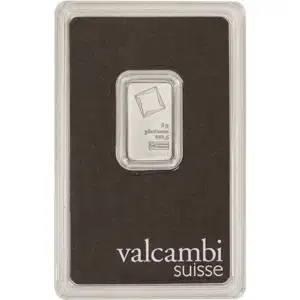 5 Gram Platinum Bar Valcambi
