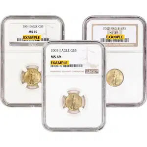 1/10 oz American Gold Eagle NGC MS69