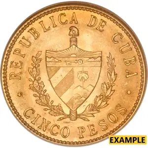5 Peso Cuban Gold Coin