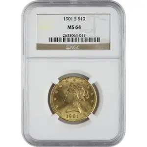 $10 U.S. Gold Liberty NGC64