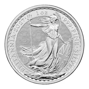 2027 1 oz Great Britain Silver Britannia