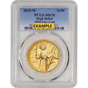 2015 1 oz Gold Liberty PCGS70 High Relief