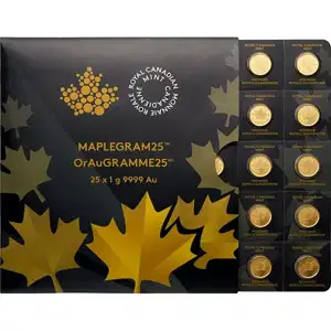 25 Gram Gold Maplegram