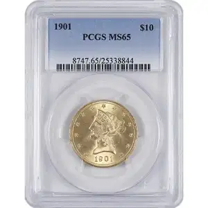 $10 U.S. Gold Liberty PCGS MS65