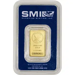 5 Gram Gold Bar Sunshine Mint