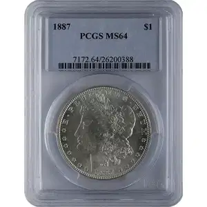 1878-1921 American Silver Morgan Dollar PCGS MS64