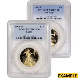 1/2 oz American Gold Eagle PCGS70 Proof