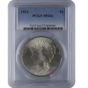 1921-1935 American Silver Peace Dollar PCGS MS64