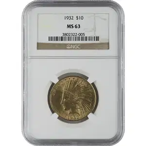 $10 U.S. Gold Indian NGC63