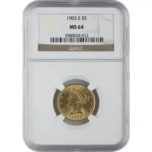 $5 U.S. Gold Liberty NGC MS64