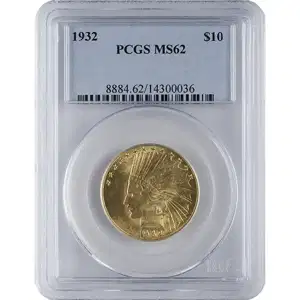 $10 U.S. Gold Indian Pcgs62