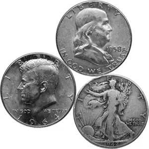 90% American Silver Coins - Mixed Halves