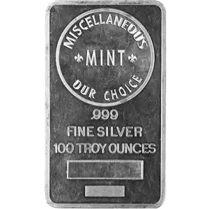100 oz Silver Bar