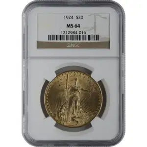 $20 U.S. Gold Saint NGC64