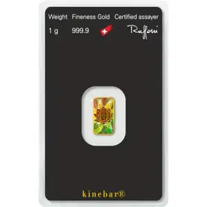 1 Gram Gold Bar Argor-heraeus Kinebar
