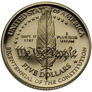 $5 Modern Gold Commemorative Misc Design