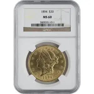 $20 U.S. Gold Liberty NGC60