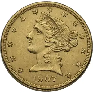 $5 U.S. Gold Liberty AU